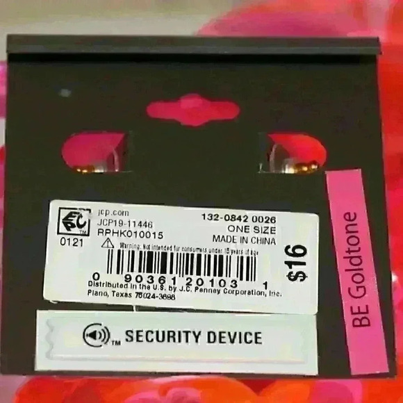 COPY - New With Tags Bold Elements Gold Tone 1.5" Hoop Earrings - Picture 2 of 3